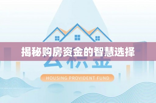 镇赉揭秘购房资金的智慧选择