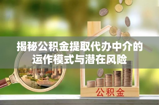 镇赉揭秘公积金提取代办中介的运作模式与潜在风险