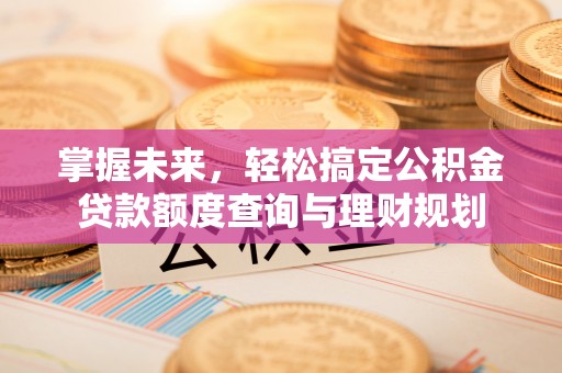 镇赉掌握未来，轻松搞定公积金贷款额度查询与理财规划