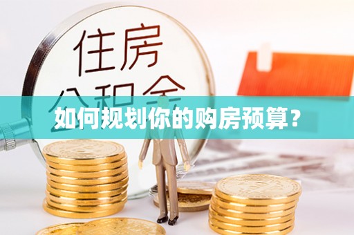 镇赉如何规划你的购房预算？