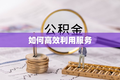 镇赉如何高效利用服务