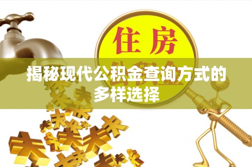 镇赉揭秘现代公积金查询方式的多样选择
