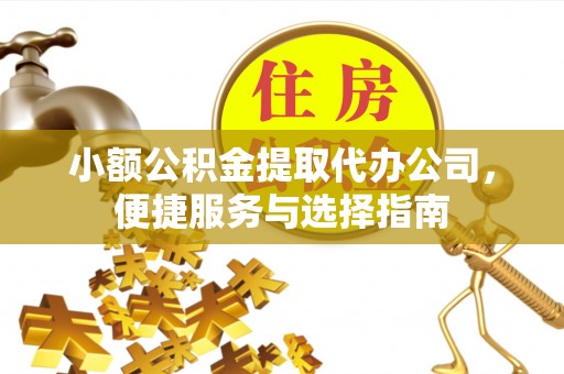 镇赉小额公积金提取代办公司，便捷服务与选择指南