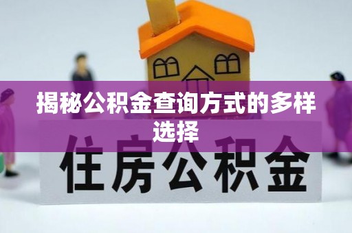 镇赉揭秘公积金查询方式的多样选择