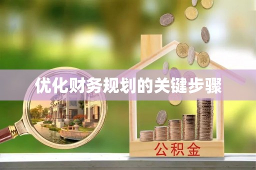 镇赉优化财务规划的关键步骤
