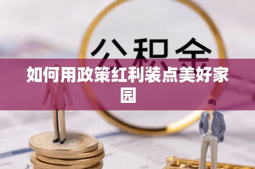 镇赉如何用政策红利装点美好家园