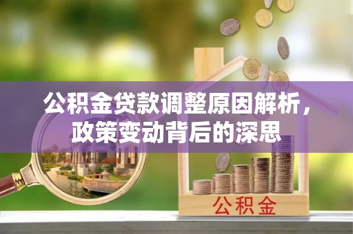 镇赉公积金贷款调整原因解析，政策变动背后的深思