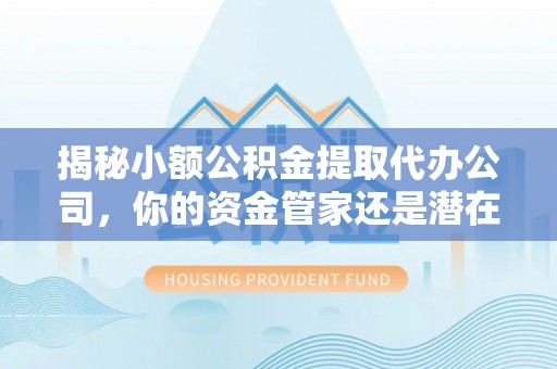 镇赉揭秘小额公积金提取代办公司，你的资金管家还是潜在风险？