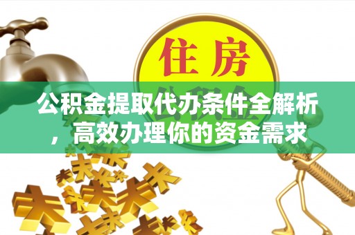 镇赉公积金提取代办条件全解析，高效办理你的资金需求