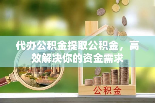 镇赉代办公积金提取公积金，高效解决你的资金需求