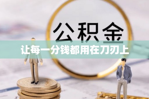 镇赉让每一分钱都用在刀刃上